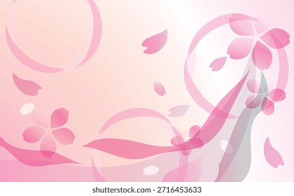 Suave rosa flor de cerezo ilustración de fondo