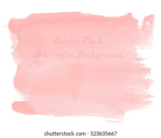 Gentle Pink Watercolor Background