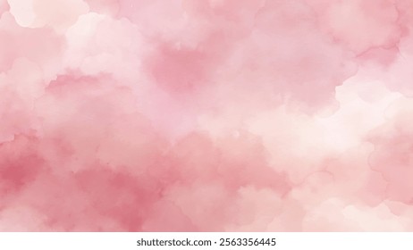 Gentle pink watercolor texture offers a serene and elegant backdrop for various designs.