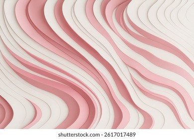 Gentle Pink and White Waves