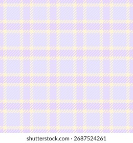 Gentle plaid pattern in pastel lilac and soft yellow. Cozy and timeless, ideal for textile design, backgrounds, or adding a touch of vintage charm.