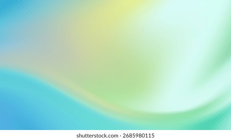 A gentle and refreshing abstract background with a soft swirl of pastel lime, yellow, and aqua. 