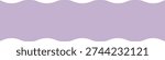 Gentle ripple border vector illustration with smooth repeating wave pattern, soft curved shape, seamless decorative edge design.
