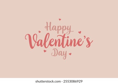  Ein sanftes und romantisches Valentinstag-Design mit eleganter Typografie in sanften Pastelltönen. Perfekt für die Erstellung von Herzkarten und digitalen Grüßen.