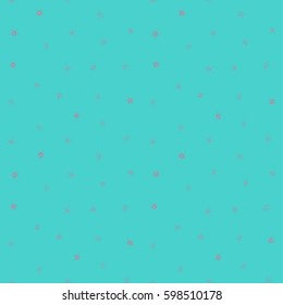 Gentle romantic seamless naive flower in pink and blue colors. Vector ditsy pattern with leaves, spring summer time, colorful floral background allover print.
