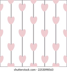 Patrones amables y románticos sin fisuras con corazones. Diseño romántico moderno para papel, textiles, cubierta, tela, decoración interior y otros usuarios.