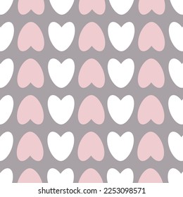 Patrones amables y románticos sin fisuras con corazones. Diseño romántico moderno para papel, textiles, cubierta, tela, decoración interior y otros usuarios.