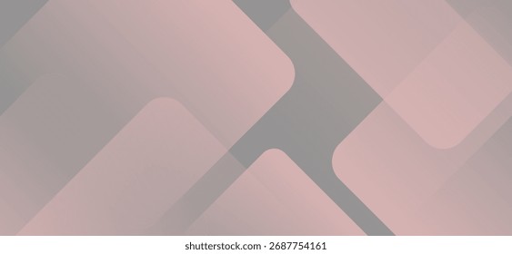 Gentle rose-pink rounded squares elegantly drift across a soft gray backdrop, creating a calming and modern minimalist background ideal for adding visual depth and interest