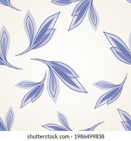 Gentle seamless floral pattern with abstract leaves. Vector element for the design of wallpaper for walls, packaging.