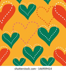 Gentle seamless lovely texture with hearts. Seamless pattern can be used for wallpaper, pattern fills, web page background,surface textures. Gorgeous seamless floral background.
