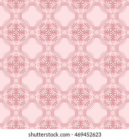 gentle seamless pattern of abstract flowers for greeting cards. vector illustration. pink color. for design, printing greeting cards, interior decoration, Wallpaper