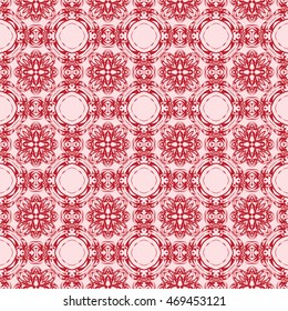 gentle seamless pattern of abstract flowers for greeting cards. vector illustration. pink color. for design, printing greeting cards, interior decoration, Wallpaper