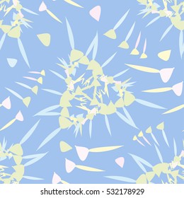 Gentle seamless pattern with abstract geometrical shapes.