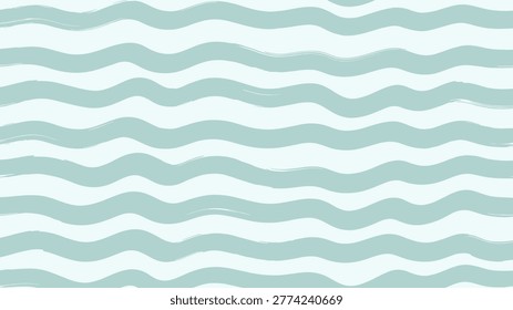 Gentle seamless pattern composed of numerous soft light blue wavy lines, creating a tranquil and flowing abstract background with a calm, inviting aesthetic.