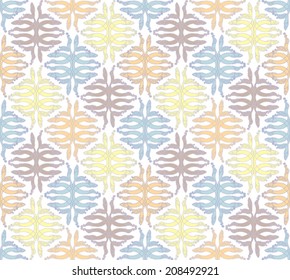 Gentle seamless pattern - geometric quilt.