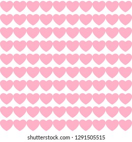 Gentle seamless pattern with a lot of pink hearts. Happy Valentine's Day.