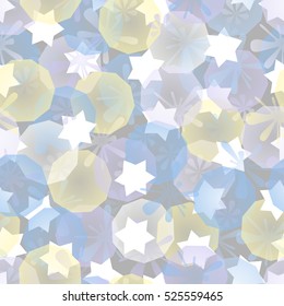 Gentle seamless pattern with stars.