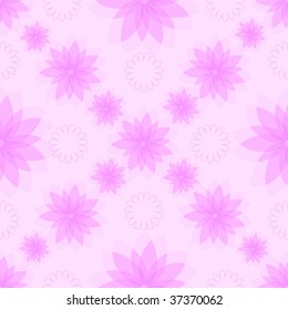 Gentle seamless pink floral pattern (vector)