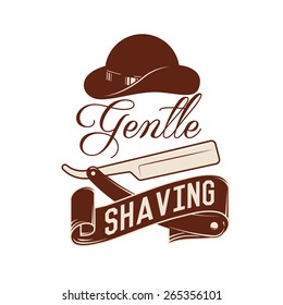 Gentle Shaving. vintage label.