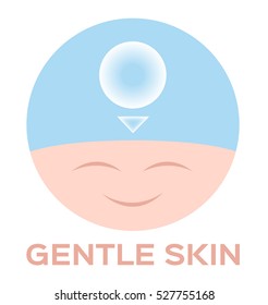 gentle for skin icon vector . happy 