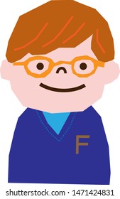 Gentle smiling dad with glasses