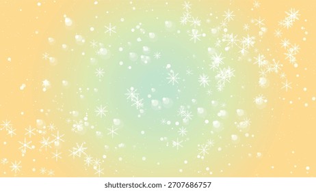 Gentle snowfall overlay with bokeh effect and gradient background, festive holiday