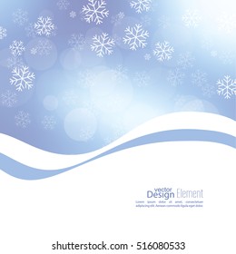 Gentle soft winter abstract background with falling scatter snowflakes, ice crystals and sparkles, glint, twinkle. 