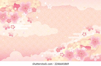 Gentle spring background illustration frame