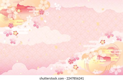 Gentle spring background illustration frame