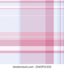 Gentle textile fabric tartan, scenery seamless background vector. Deluxe check pattern plaid texture in light and snow colors palette.