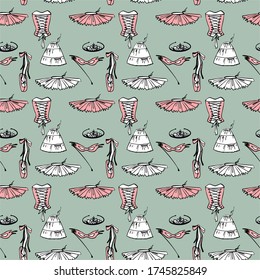 Sanfte Textur mit Elementen der Ballerina-Kleidung