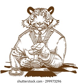 Gentle tiger