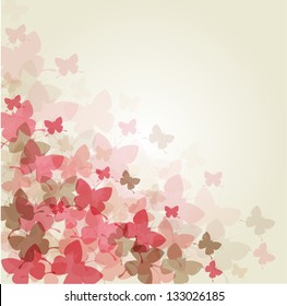 gentle vector background with butterflies vector