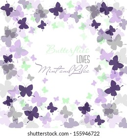 gentle vector background with butterflies