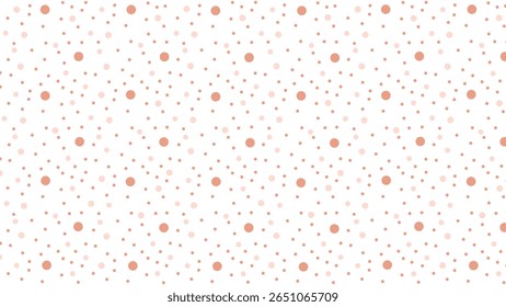 A gentle vector background featuring subtle orange polka dots on a white base, perfect for soft and minimalist designs.