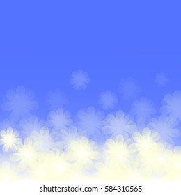 gentle vector background with flowers