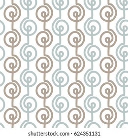 Gentle vector seamless pattern based om hand drawn art. Organic texture. Swirl ornament. Could be used as background for invitation and wedding design, wallpaper, print for wrapping paper and textile.