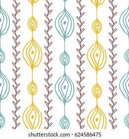Gentle vector seamless pattern based om hand drawn art. Organic texture. Could be used as background for invitation and wedding design, wallpaper, print for wrapping paper and textile.