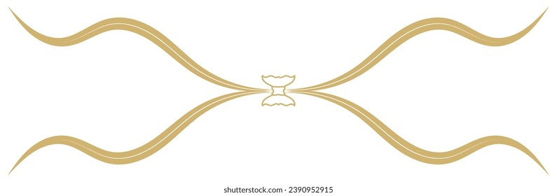 Gentle vintage lines rich gold color simple decoration for eco friendly packaging.