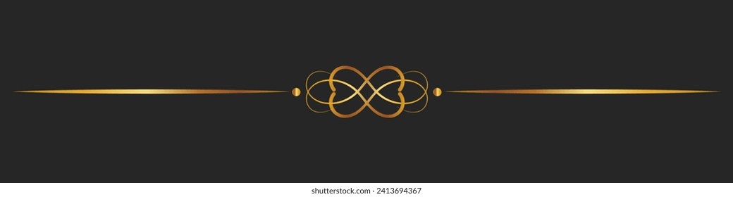 Gentle vintage lines rich gold color simple decoration for eco friendly packaging.
