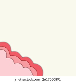 Gentle waves in background. Possible use greeting card design, banner, wallpaper, or background image. White and pink.