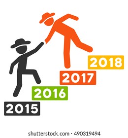 Gentleman Annual Help icon. Vector style is flat iconic symbol on a white background.