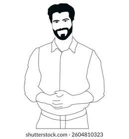 gentleman, arab man, flat, hair, head, male, attractive, character, art, human, graphic, guy, isolated, color, adult, background, hairstyle, beautiful, fashion, elegance, modern, people, business,