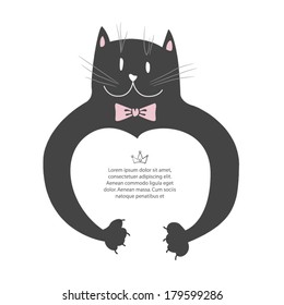 Gentleman black cat frame
