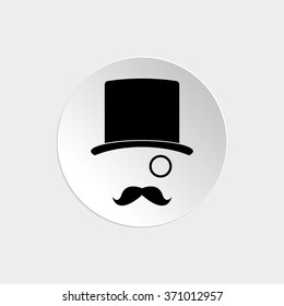 Gentleman  - black vector icon