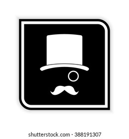 Gentleman  - black vector icon