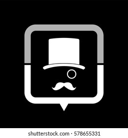 Gentleman  - black vector icon