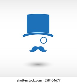 Gentleman  - blue vector icon