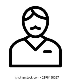 Genteman Bold Line Vector Icon con fácil modificación

