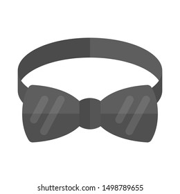 Gentleman bow tie. Flat icon